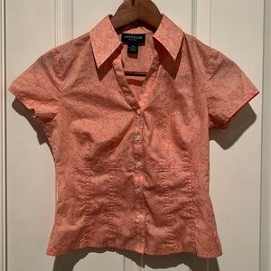 Ann Taylor petite v-neck button down shirt
